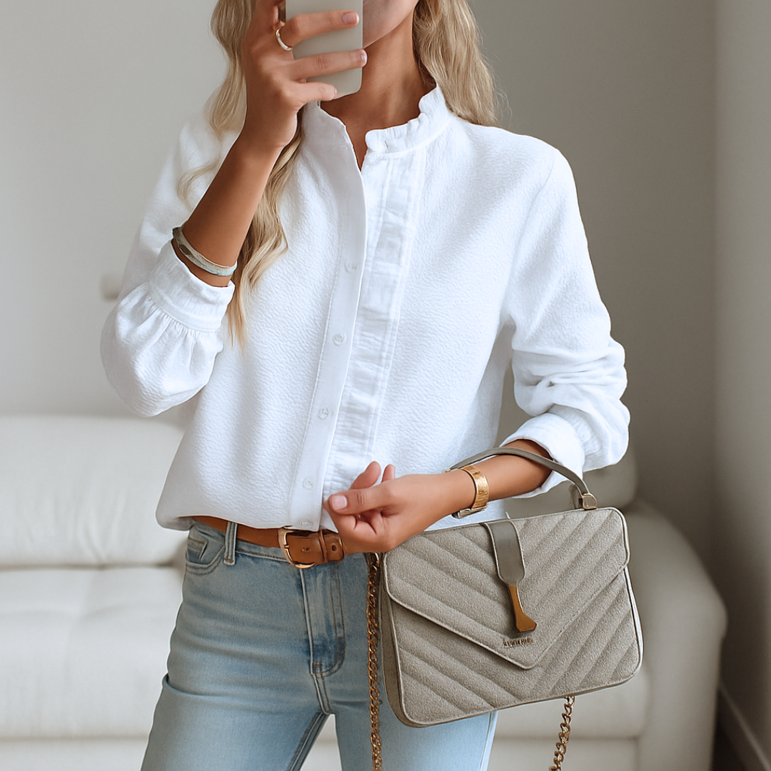 Laura™ | Luxe blouse met franjes