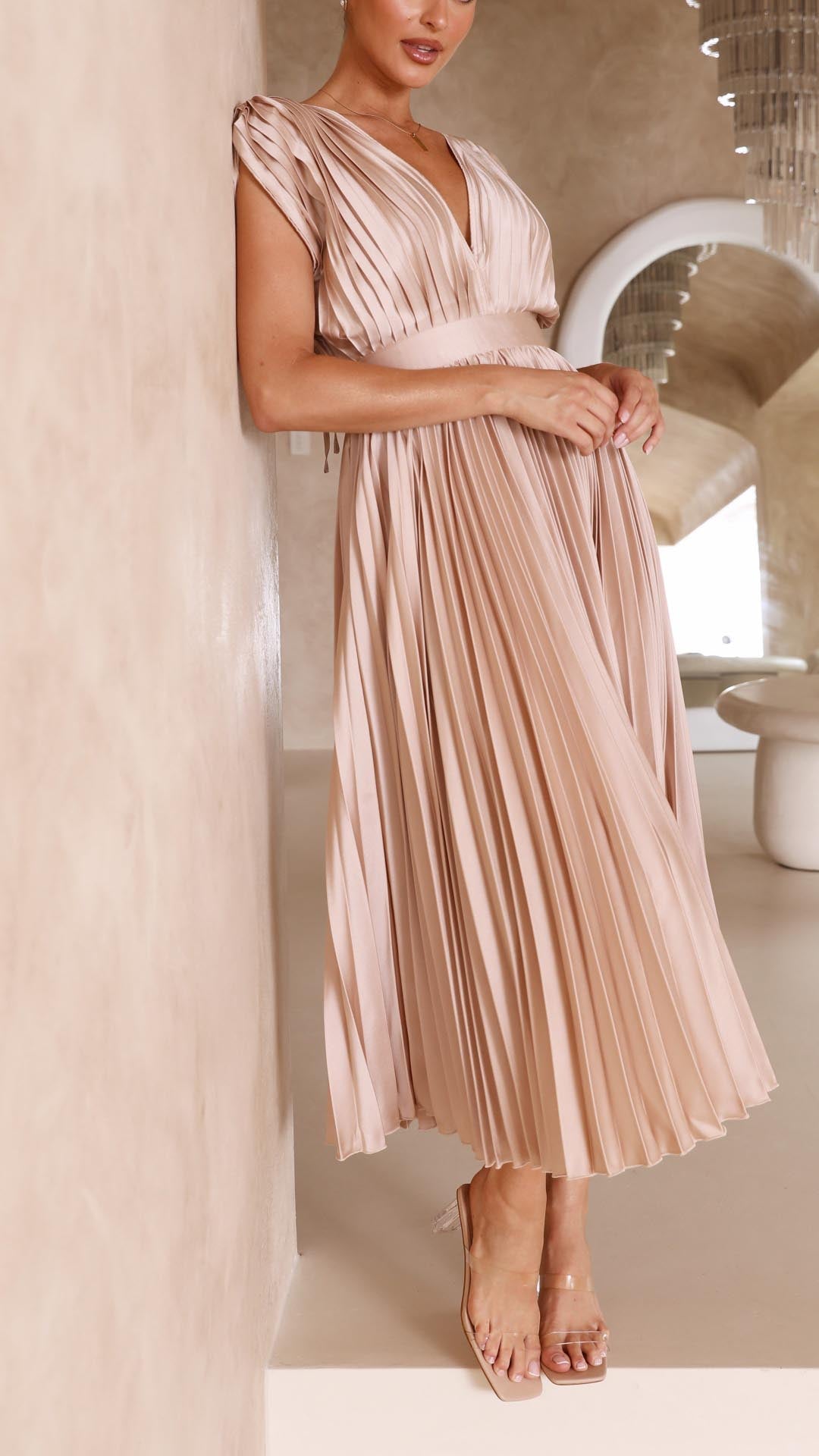 Maria | Elegant Geplooide Jurk